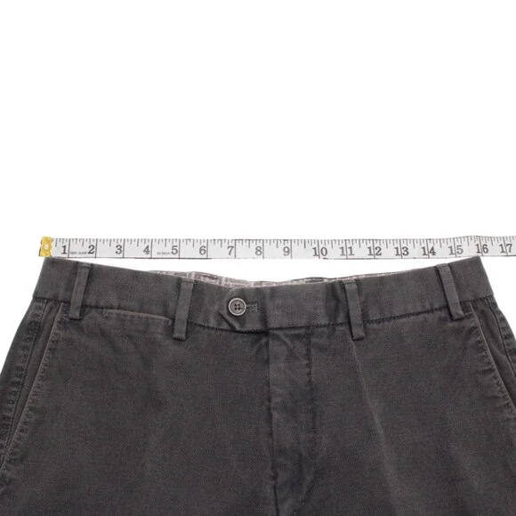Hiltl NWT Chinos / Casual Pants Size 32 US Doyle In Solid Gray Cotton Blend